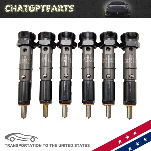 6x 0432133864 BOSCH For 300 Marine Injectors 12 Valve 5.9L Cummins Diesel NEW