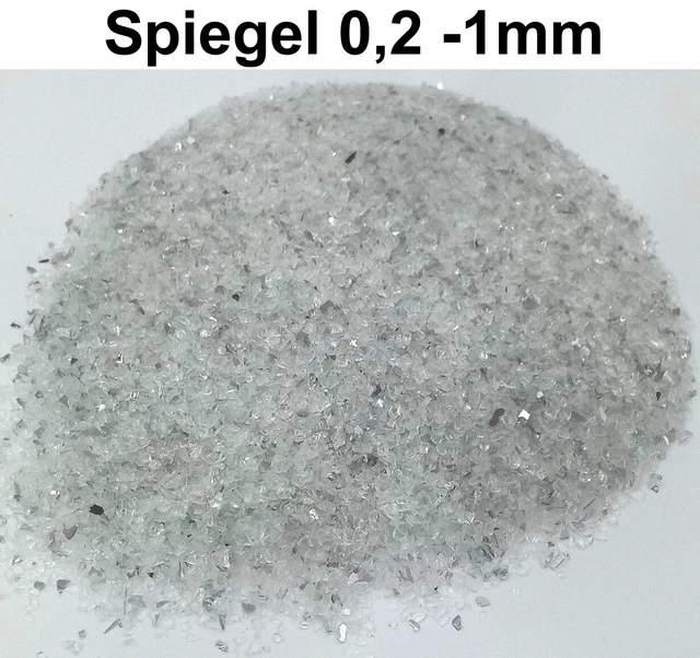 kleine Spiegelsplitter Silber Dekoglas Glaschotter Spiegelglasstücke Glassplitt