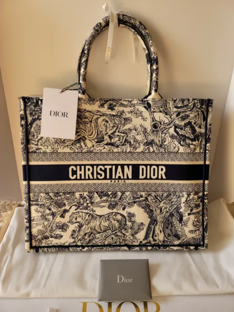 Christian Dior Limited Edition Novelty Tote Bag Navy Gold VIP Gift