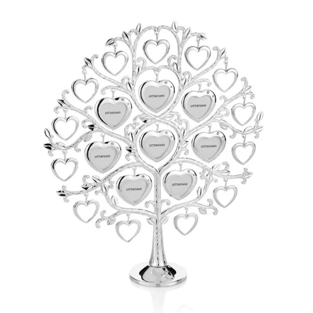 Cornice Portafoto OTTAVIANI HOME 25668 con Albero della Vita e Cuori Pendenti