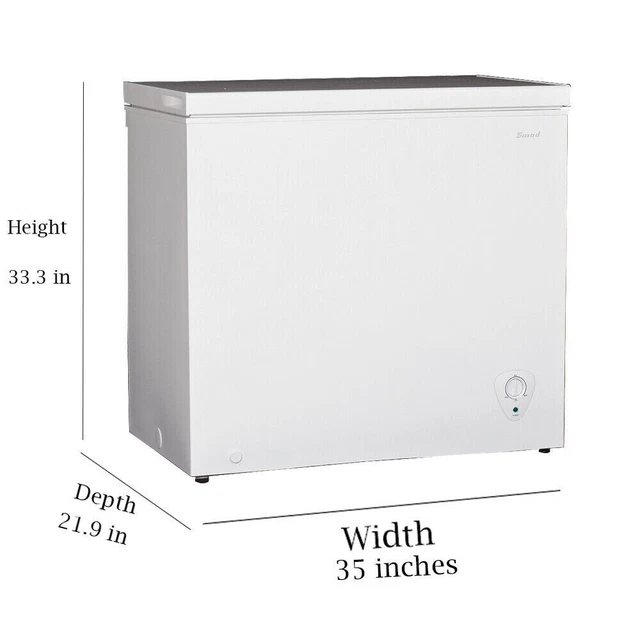 SMAD 7.0 CU Ft Chest Freezer Water Drain Garage Kitchen Upright Deep