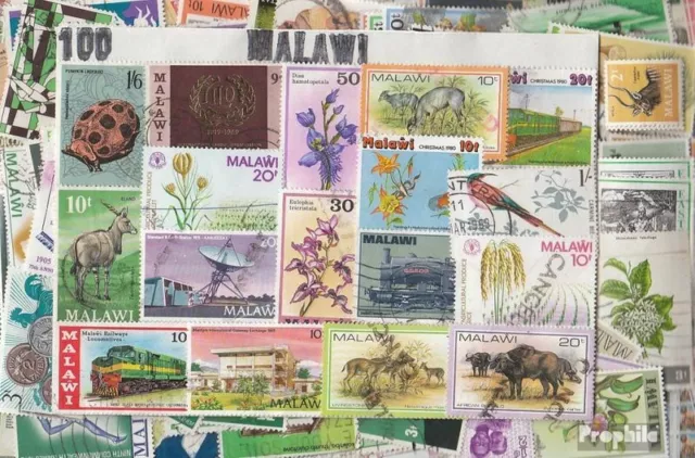 Briefmarken Malawi 500 verschiedene Marken