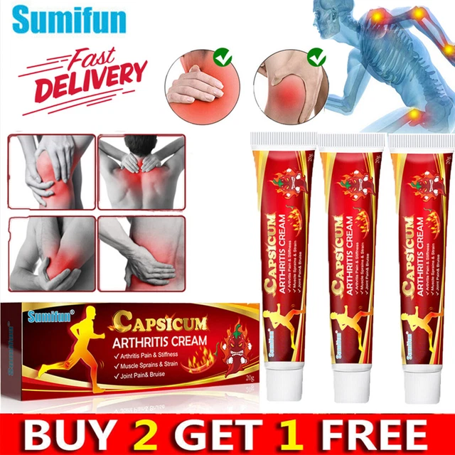 Capsicum - Arthritis Osteoarthritis Rheumatoid Muscular Pain Relief Cream Gel