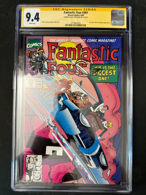 Fantastic Four #341 CGC SS 9.4 Signed By Walt Simonson Iron Man & Thor App