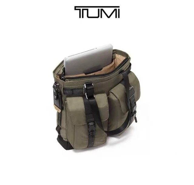 TUMI Alpha Bravo Liaison Travel Tote Bag Nylon Olive Green 1425061041 Used 4