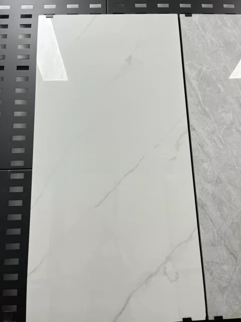 Calacatta Light Marble Look Glazed Polished Porcelain Floor Wall Tile 600x1200mm