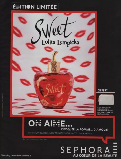 Publicité papier Parfum. Perfume ad. Lolita Lempicka Sweet  2016