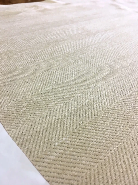 2.875 yd Kravet Crossroads Light Beige Chenille Herringbone Upholstery Fabric QX