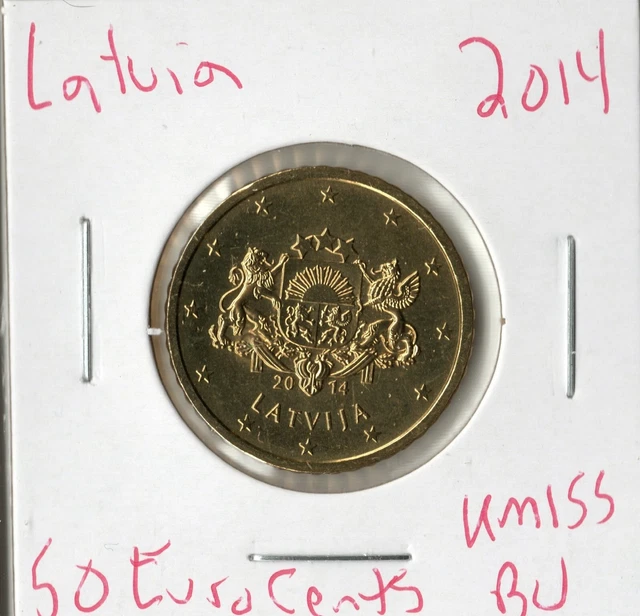 Coin Latvia 50 Cents 2014 KM155