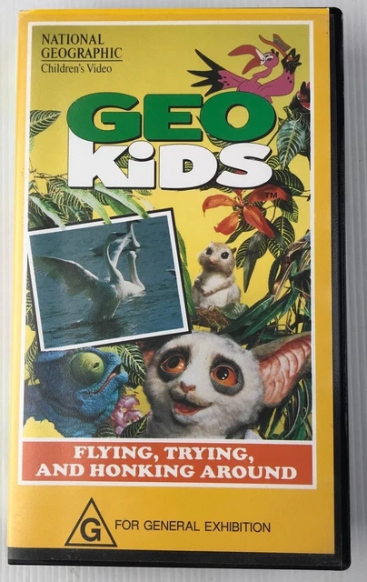 GEO KIDS NATIONAL Geographic Children's Video VHS 1994 (Flying Trying