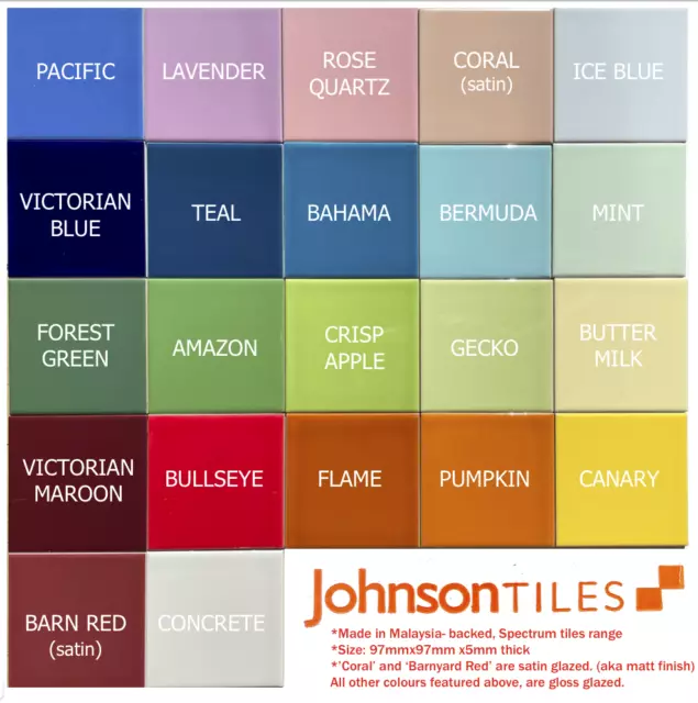 1pcs Gloss Johnson Spectrum Wall tiles: 97x97cm pressed edge ceramic