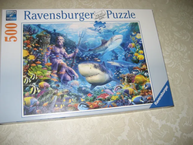 RavensburgePuzzle 500 Teile - Wassermann (Neptun) in Unterwasserwelt