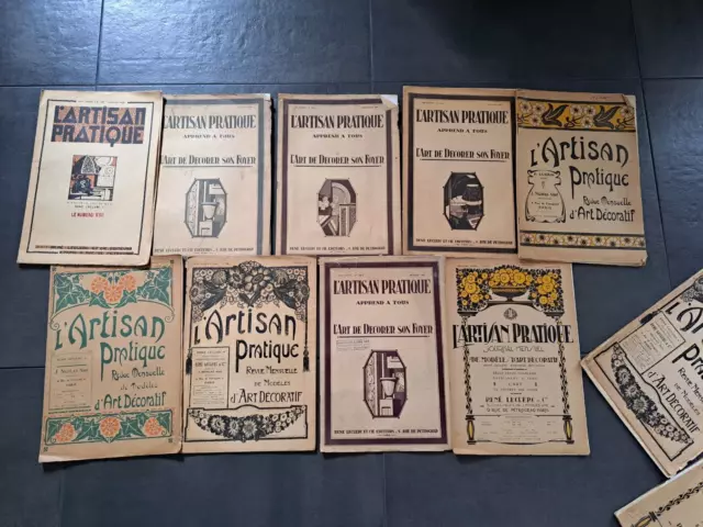 L'artisan pratique revue mensuelle d'art décoratif 11 n° de 1920 à 1933