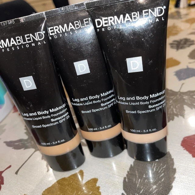 Base líquida de maquillaje corporal y piernas Dermablend beige claro 35C-expiración 11/25 sin sello
