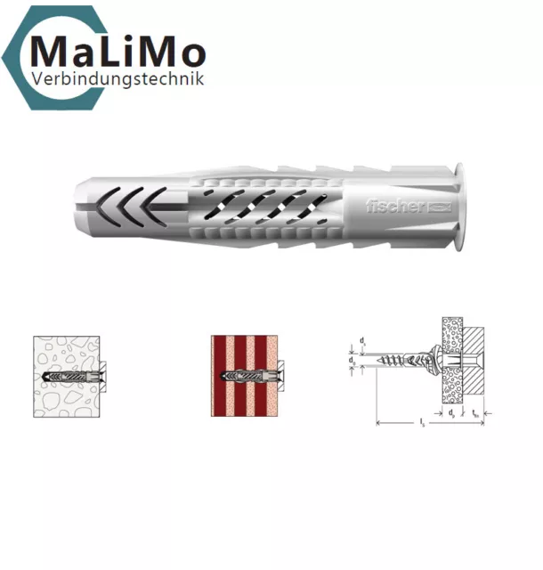FISCHER UX Uni-Dübel Universaldübel Nylondübel Allzweckdübel Spreizdübel NEU WOW
