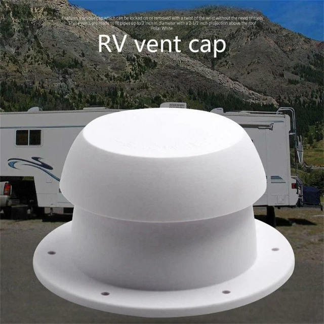 Bouchon D'Aération En Forme Champignon Pour Camping-car - Blanc/Noir - Améliore Circulation D'Air - ABS Résistant - 13