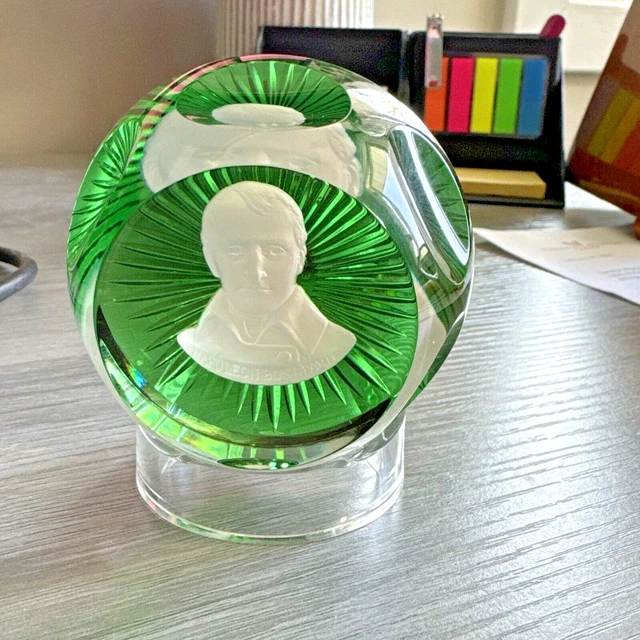 RARE! NAPOLEON BONAPARTE 1977 Baccarat Franklin Mint Crystal Paper