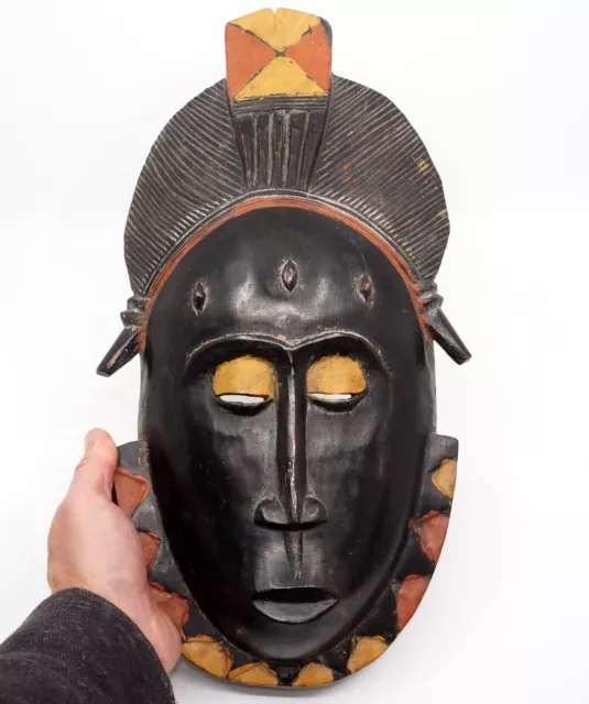 Old Baule Mask - Cote D'Ivoire - African Tribal Art Carved Wooden Mask -