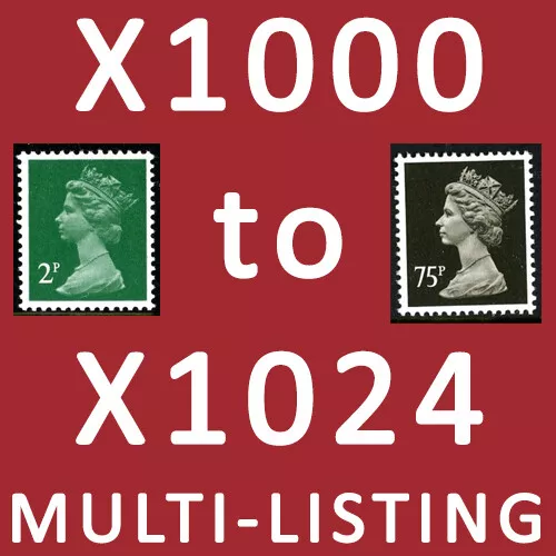 X1000 to X1024 MNH Multi Listing - Questa X Value/Series Machins