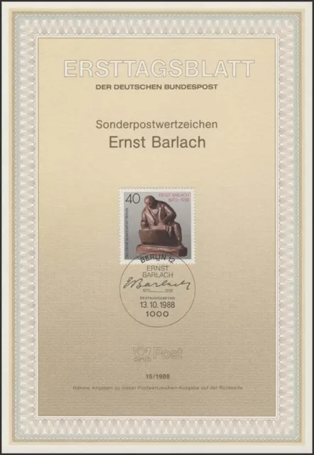 ETB 15/1988 Ernst Barlach, Bildhauer