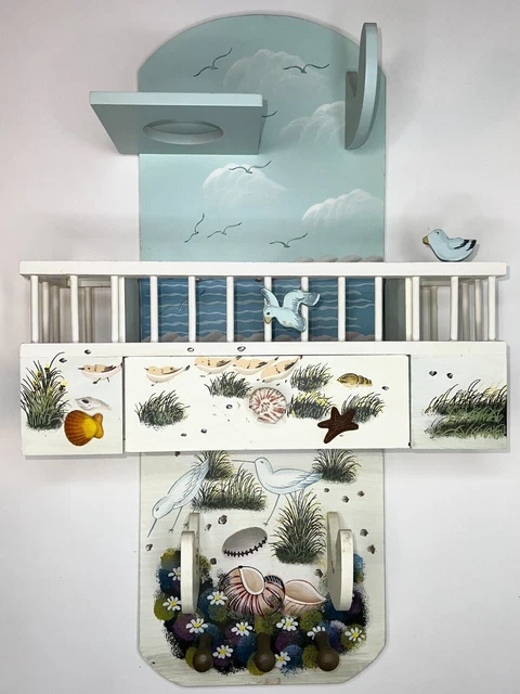 Organizador de gabinete de baño sobre el inodoro gaviotas de playa