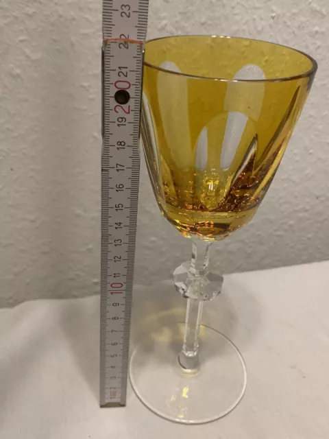 1 Stk. Wein-Gläser, Römer-Gläser, Bleikristall, Überfang-Glas, bunt. Römer Glass