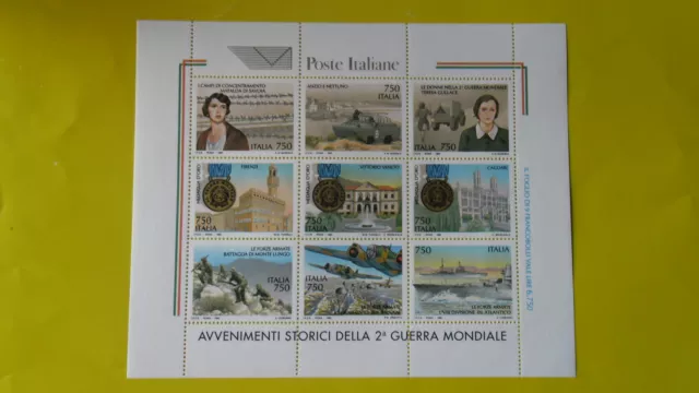 Repubblica Italiana 1995 Foglietto Avvenimenti Storici Ii Guerra Mondiale  T112