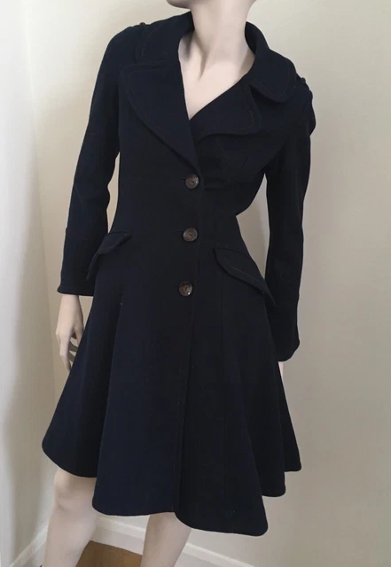 slim fit dress slacks Fit and Flare Coat with Full Circle skirt in Black and Red  RainSisters