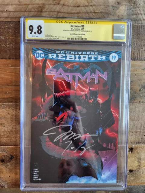 Batman #19 CGC 9.8 SS Signed Fan Expo Variant Jim Lee, Tom King Rebirth superman