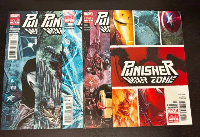 PUNISHER WAR ZONE #1-5 (Marvel Comics 2012) -- #1 2 3 4 5 -- FULL Set