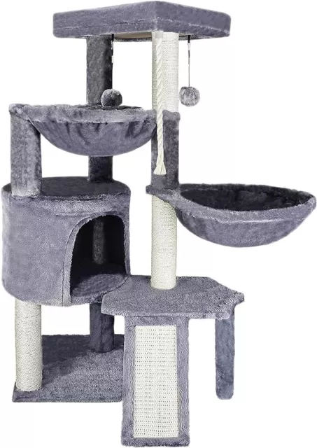 Multi-Level Cat Tree Tower Playing Condo House W/Scratching Posts Gray