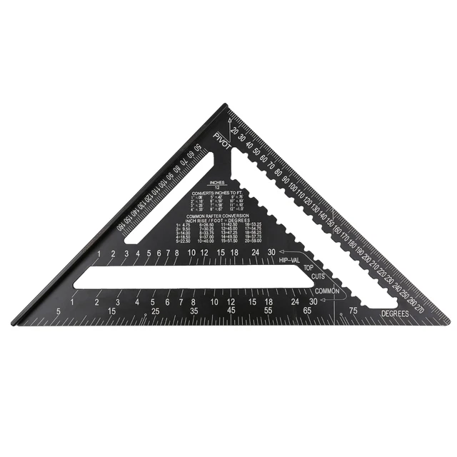 12 Inch Rafter   Alloy Metric  Ruler Double Scale I5K8
