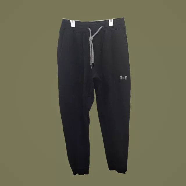 Under Armour Sweatpants Mens Large Fitted Fleece Jogger Pants Black