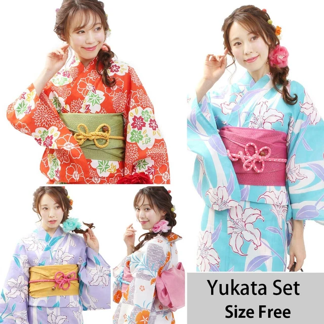 Japanese Kimono Yukata Obi belt  Set Of 2 N