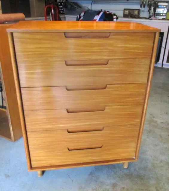 1958 DREXEL 6-DRAWER HIGHBOY DRESSER by Edward Wormley Authentic MCM Eames Era