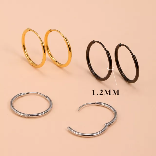 0.8mm Surgical Steel Nose Ring Earrings Cartilage Tragus Helix Ear Piercing Hoop