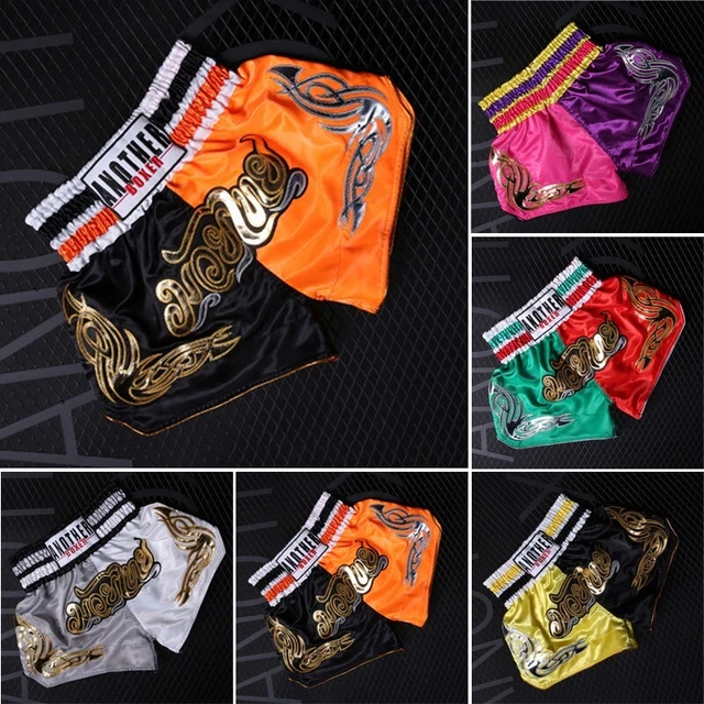 Pantaloncini da combattimento MMA pantaloni da allenamento boxe tigre muay tailandese kickboxing arte marziale