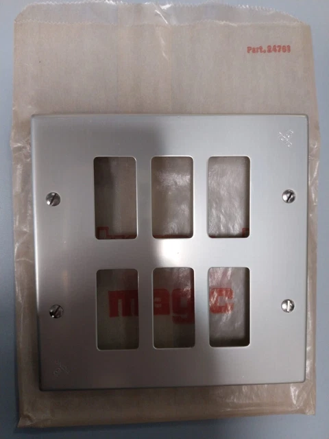 PLACCA BIANCA-NERA-AVORIO COMPATIBILE Bticino Magic 1-2-3Posti Per - Foto 2