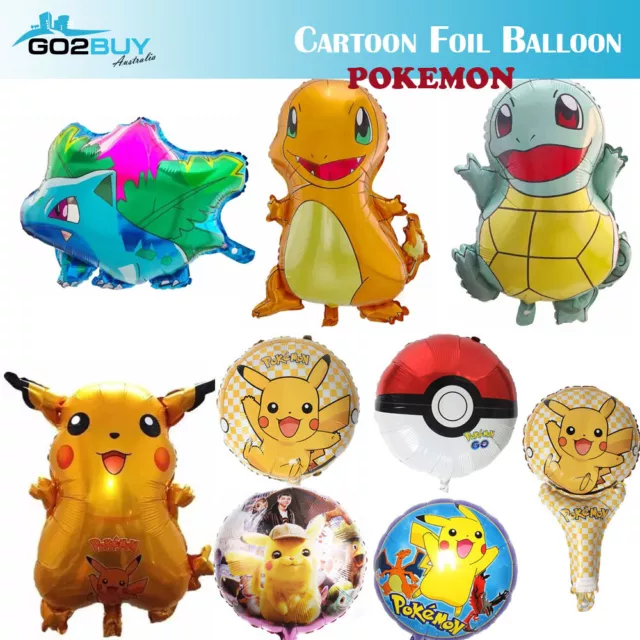 Cartoon Pokemon Pikachu Foil Helium Balloon Birthday Party Decoration