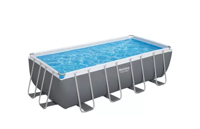 Bestway® Power Steel™ Frame Pool Komplett-Set mit Filterpumpe 488 x 244 x 122 cm