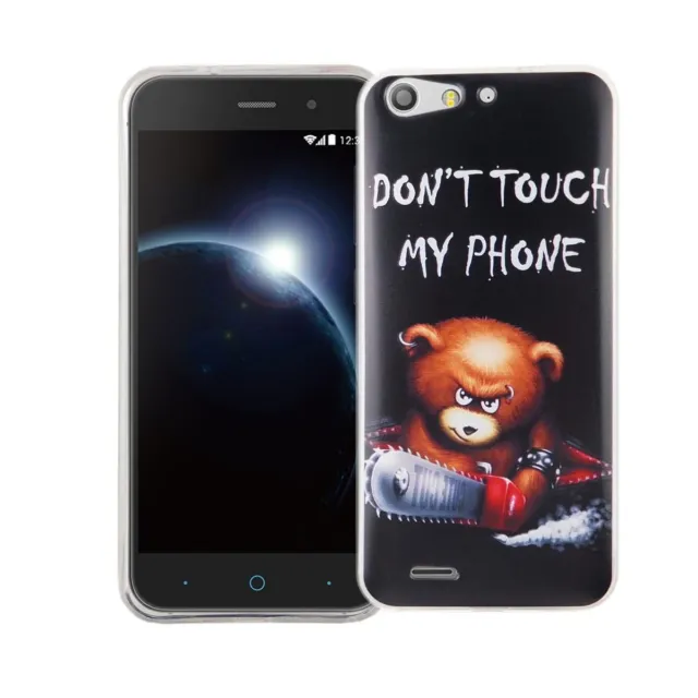 Case Motif Case Cover for ZTE Blade L6 Bear Don'T Touch + 9H Glass