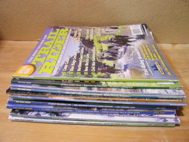 the trail rider Magazine Lot Of 12 from 2006 2007 2013 2014