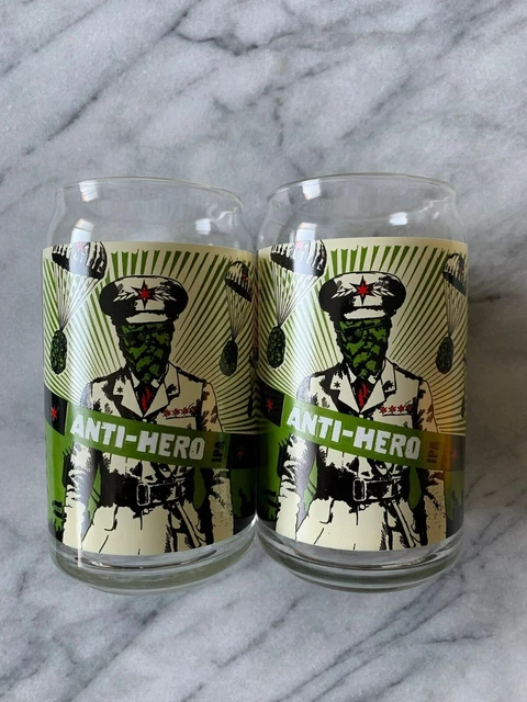 Pair of Beer Glasses - Revolution Brewery Anti Hero (Chicago)