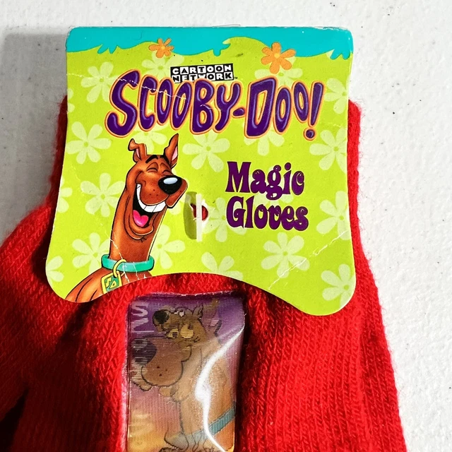 Scooby-Doo Vintage 1998 Children's Knit Gloves Red New With Tag