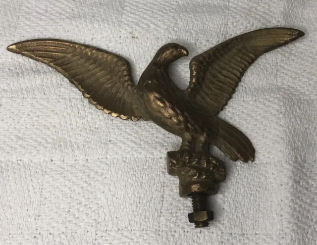 Antique Vintage Brass Federal Eagle Finial Hardware Element Pole Topper Detailed