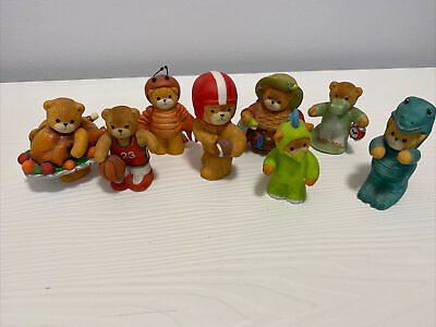 Lot of 8 Enesco Lucy Rigg Lucy & Me Bear Figurines Collectibles 1980’s 90’s