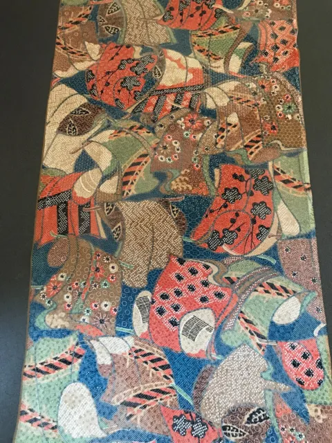 @@104 cmx 34 cm  Japanese kimono silk fabric/ smooth weave/ 衣桁 kimono patternF13