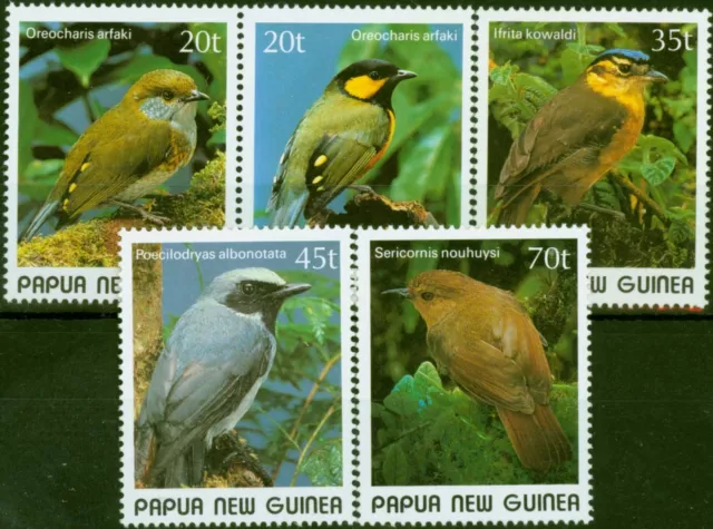 Papua Nuovo Guinea 1989 Uccelli Set Di 5 SG597-601 V.F Nuovo senza Linguella