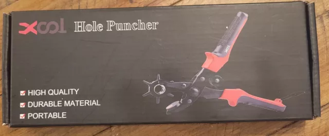 Revolving Punch Plier Kit, XOOL Leather Hole Punch Set Rotary