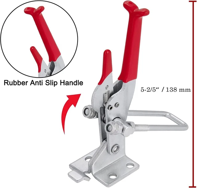 Heavy Duty Adjustable Latch U Bolt Self Lock Toggle Clamp 2 Pack 2000lb Capacity